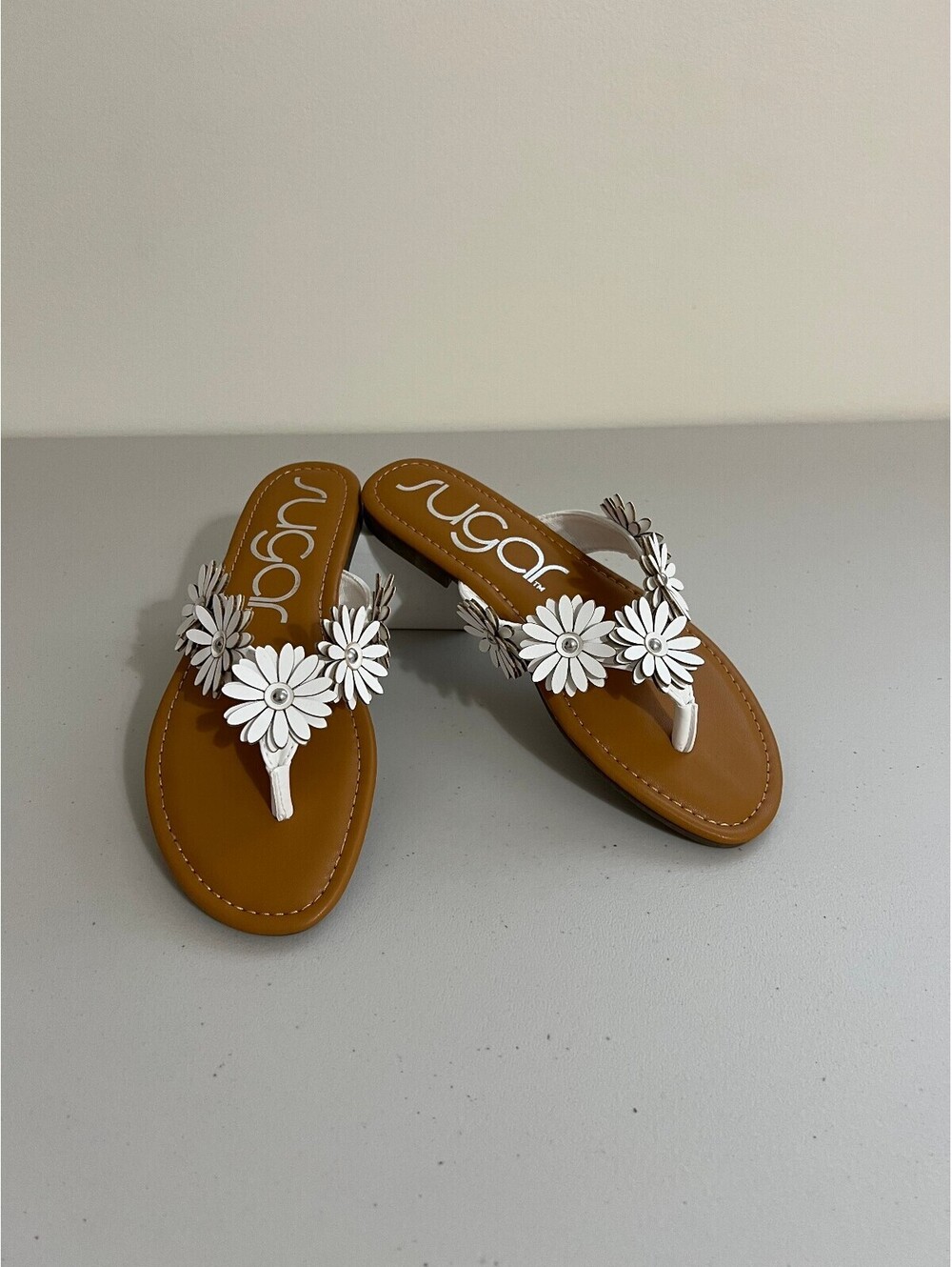 Sugar Women's Finnesse Flat Sandals - White, Silver, Size, 6